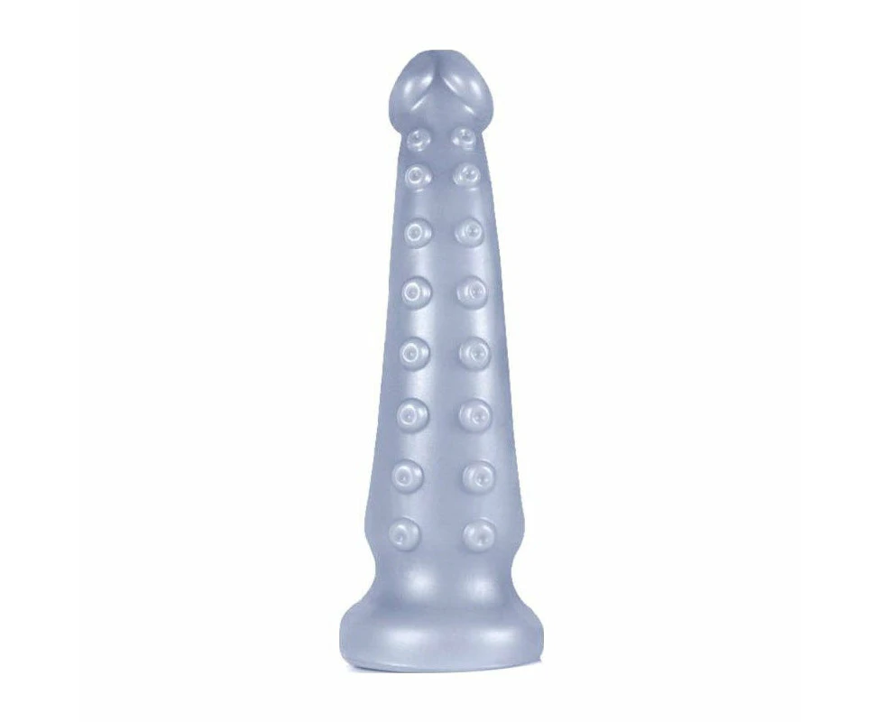 Octocock Liquid Silicone Dildo Medium Silver