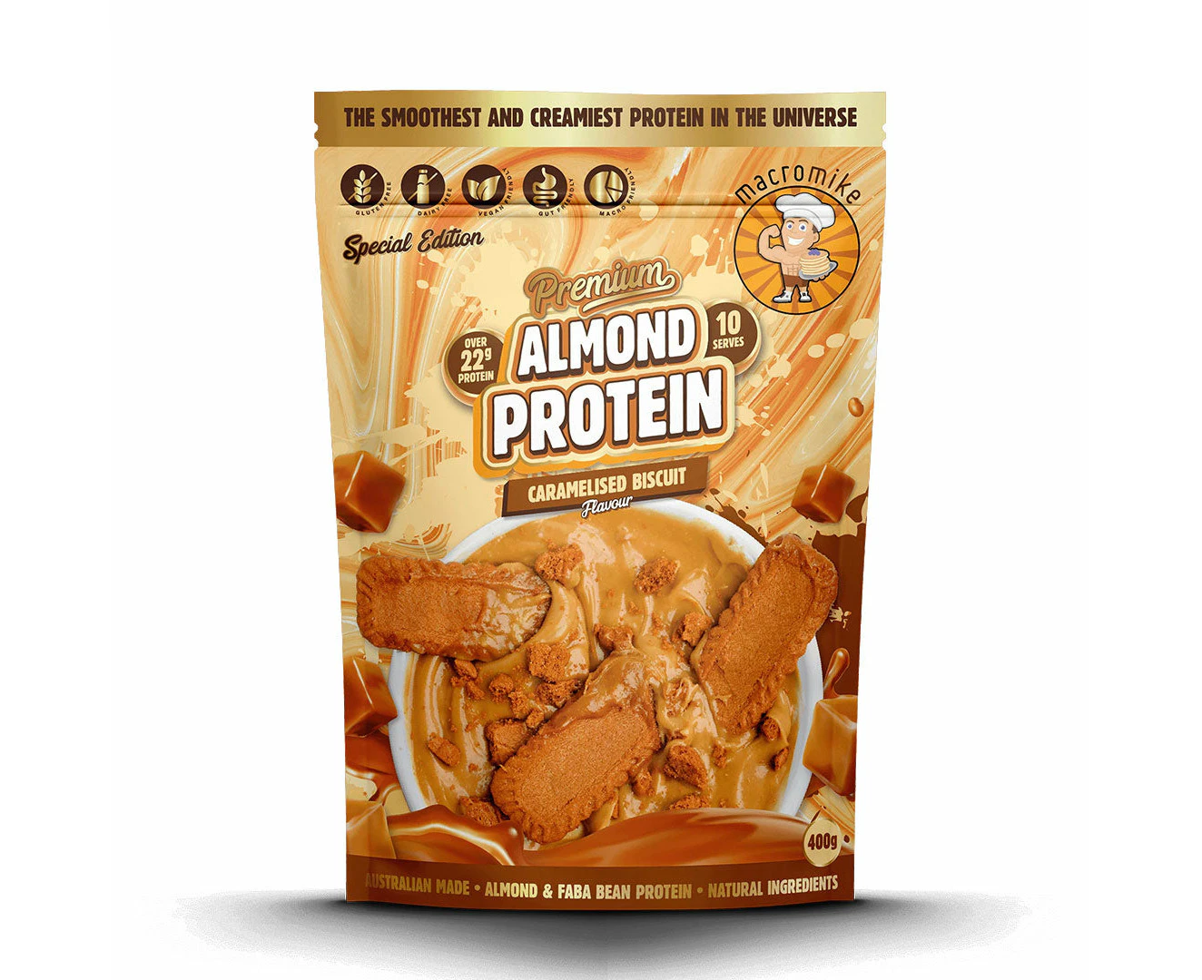 Macro Mike Premium Almond Protein Caramelised Biscuit