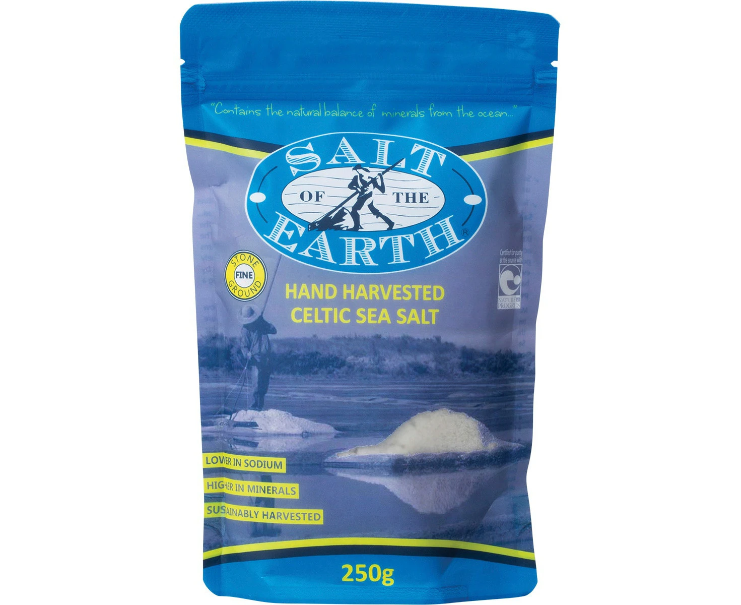 Salt Of The Earth Hand Harvested Celtic Sea Salt Fine 250g