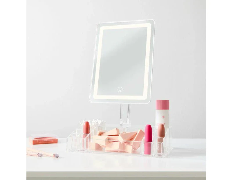 LED Mirror with Storage - Anko