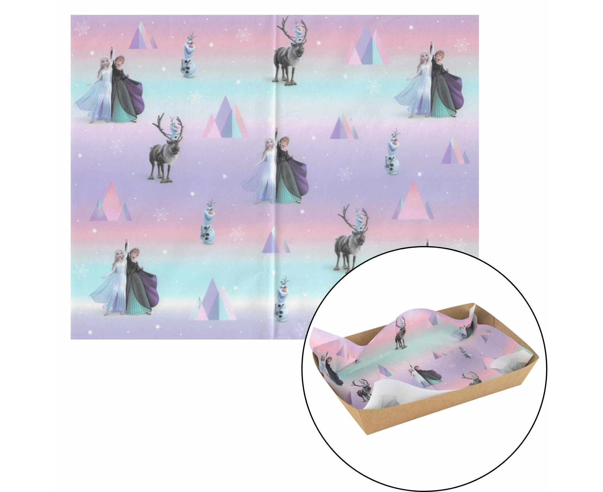 Frozen 2 Grease Proof Paper Plate / Tray Liners (8 Sheets)