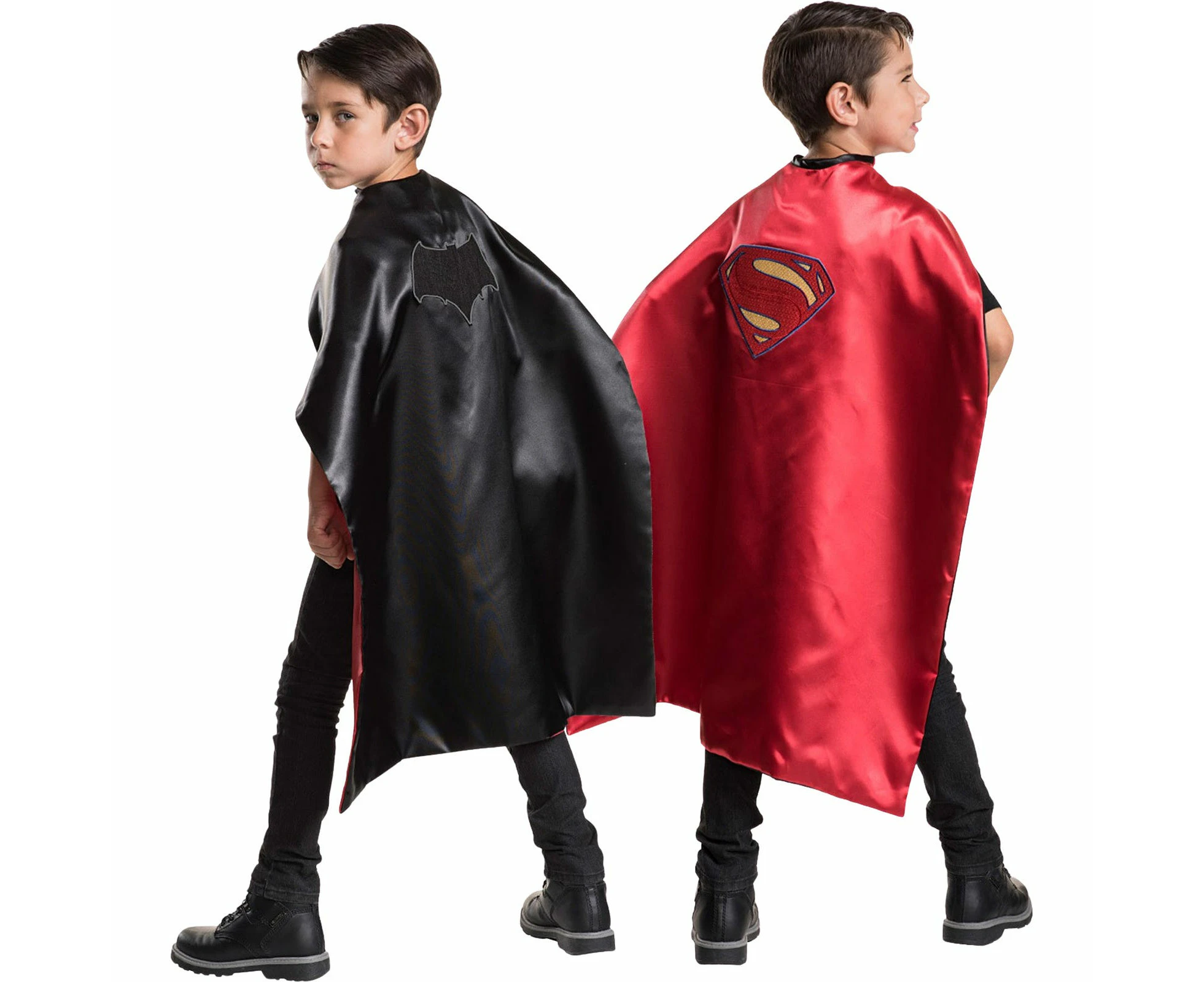 Reversible Superman To Batman Cape Kids Costume