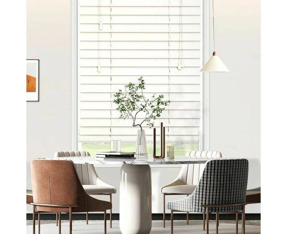 50mm Smooth Slat PVC Venetian Blinds Privacy Window Shade Stone 137cm or 225cm Drop