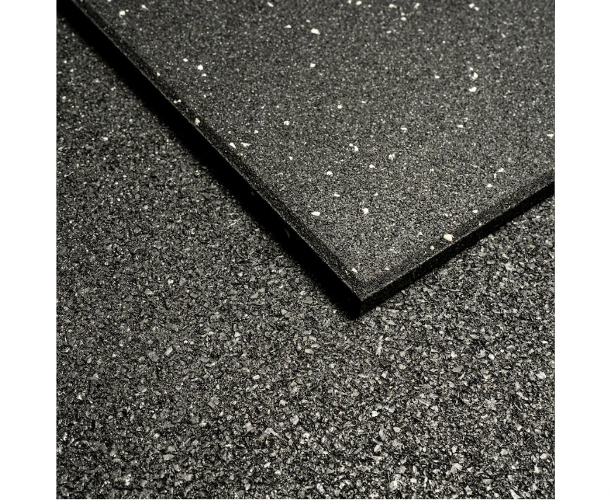 Premium Grade Rubber Gym Flooring  | WHITE SPECK [1m x 1m x 15mm] - 1x