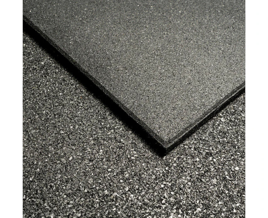 Commercial Grade Rubber Gym Flooring | BLACK  [1m x 1m x 15mm] - 1x