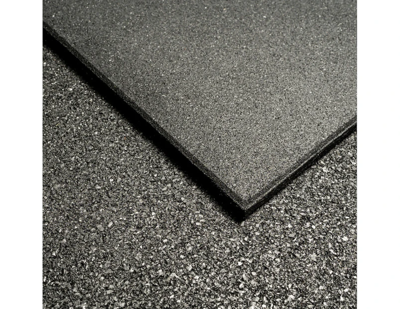 Commercial Grade Rubber Gym Flooring | BLACK  [1m x 1m x 15mm] - 1x