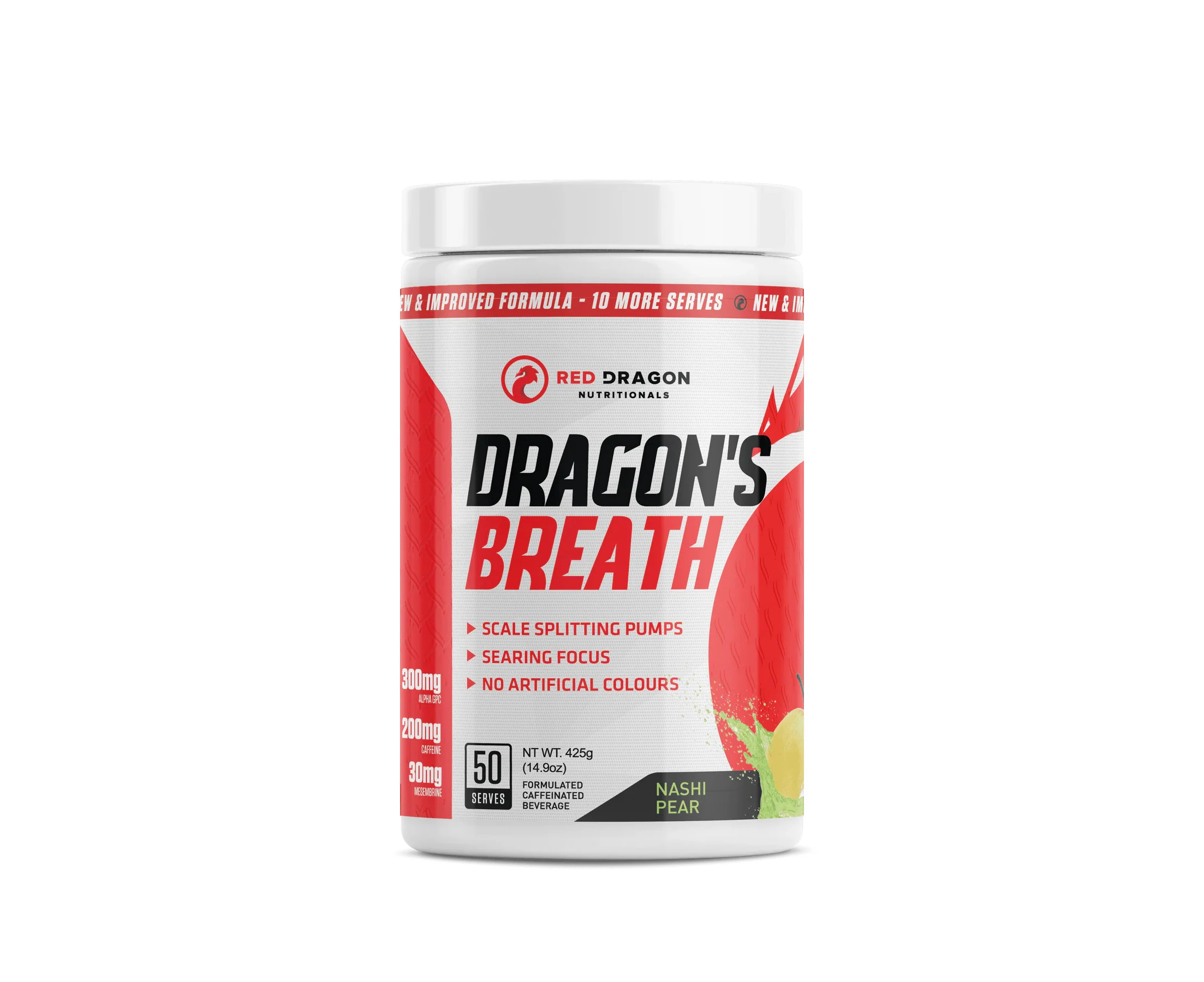 RED DRAGON Dragon's Breath High Stim Pre-Workout | 4 Flavours - Nashi Pear