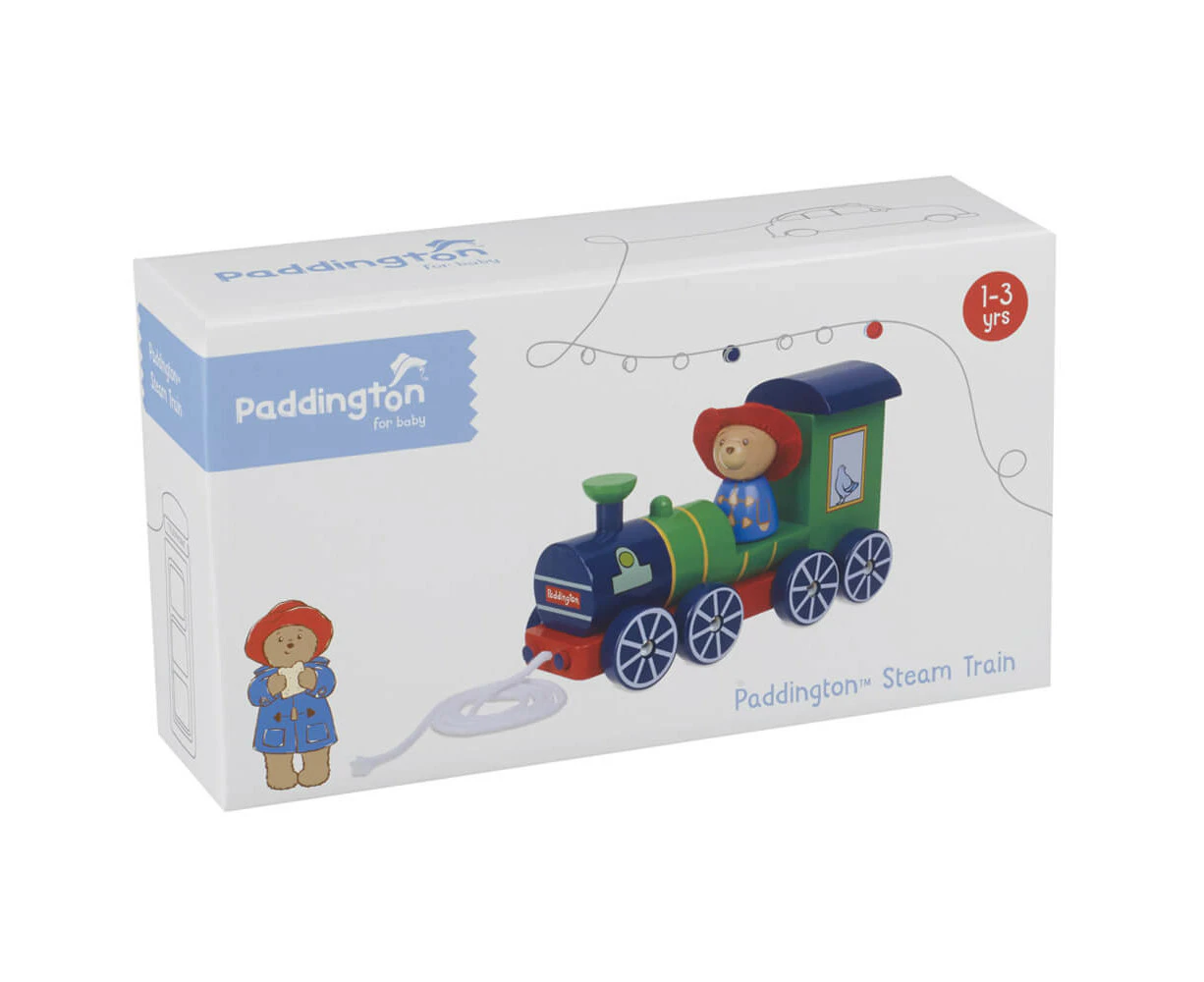 Paddington Bear - Wooden Steam Train Pull Along, FSC Wood, 1 year+