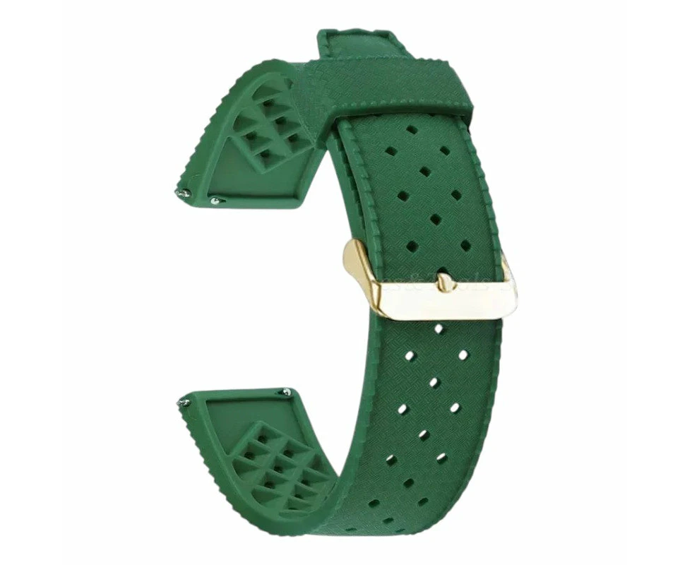 Tropic Dive Silicone Watch Straps with the Tommy Hilfiger 22mm Range - Green