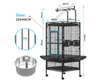 Advwin Large Bird Cage Pet Cage Metal Cage Aviary Parrot Budgie 153cm