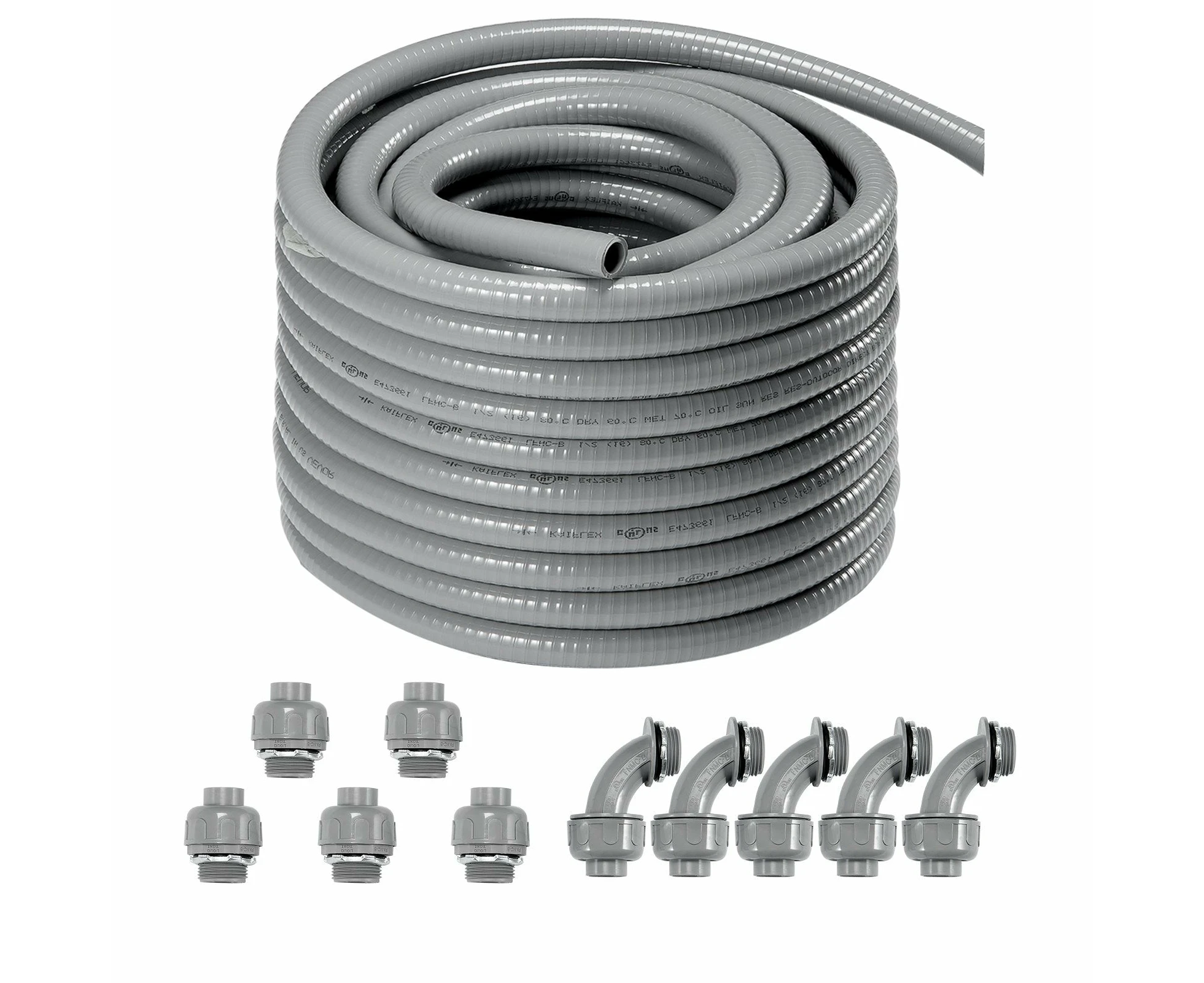 VEVOR 12.7 mm Flexible Electrical Conduit, 30.5 m, PVC Liquid-Tight Conduit Non-Metallic