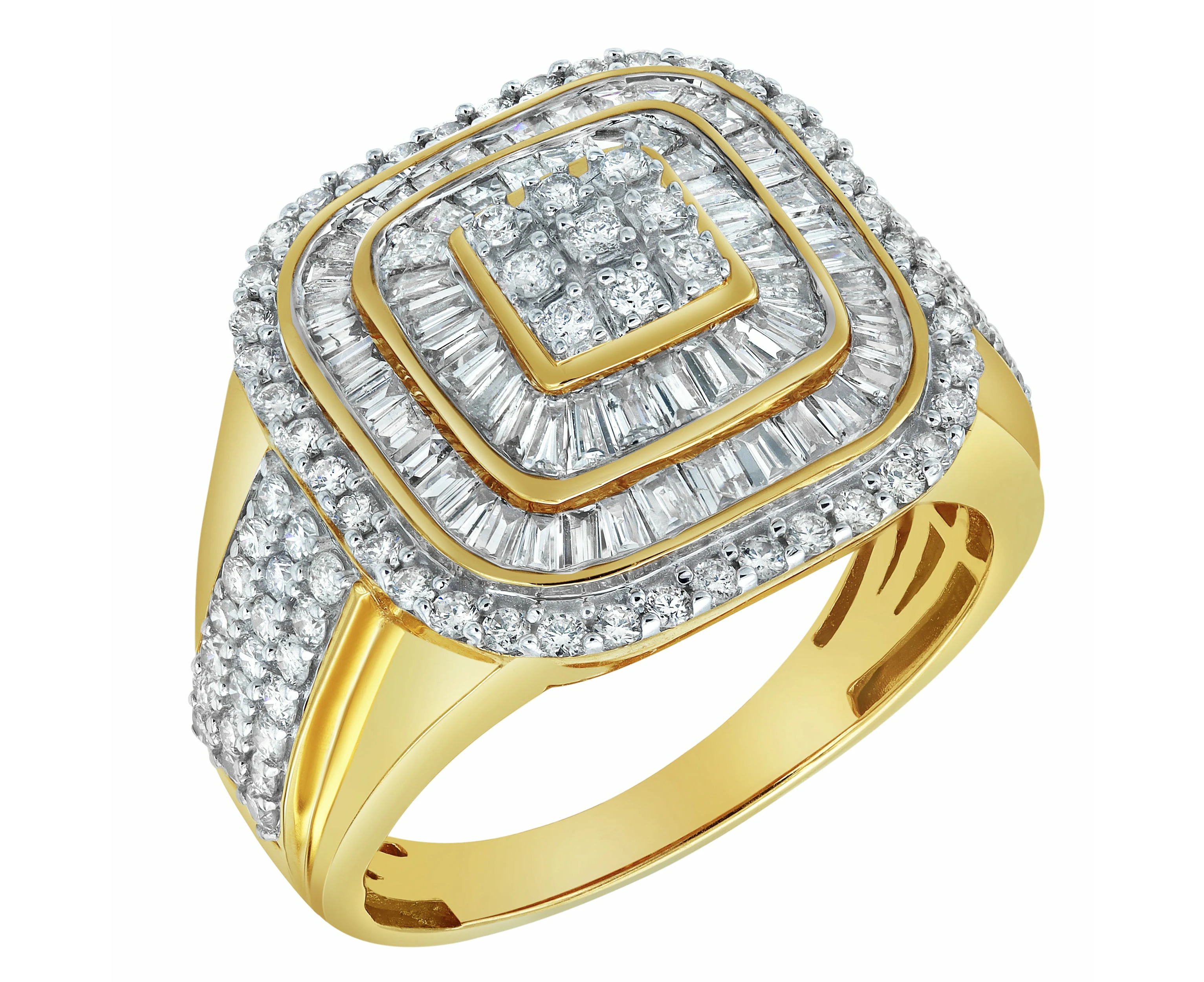 LuvMyJewelry Street King 14K Yellow Gold Diamond Men Statement Ring - 1.91ct.