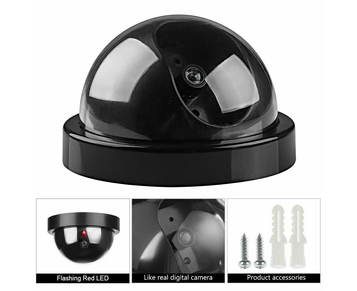 DUMMY SECURITY CAMERA Fake Dome Surveillance Flashing LED Wireless Imitation