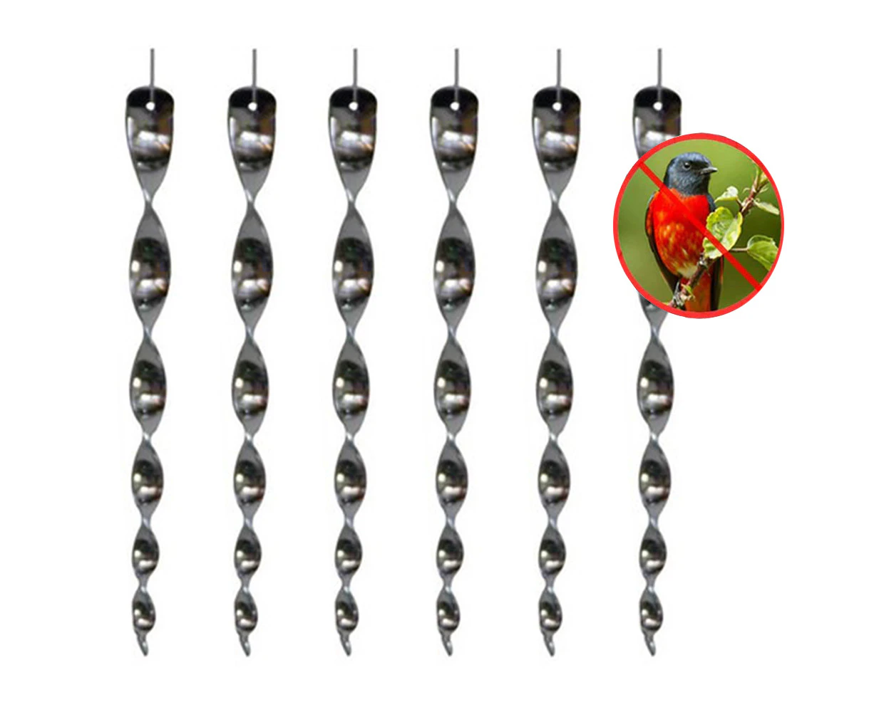 Set of 6 Bird Scare Rods, Bird Deterrent Devices Control, Woodpecker Deterrent Keep Birds Away Bird Repellent Devices Outdoor