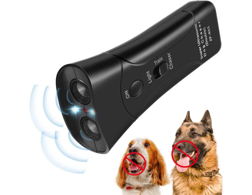 Anti Barking Device, Dual Sensor Ultrasonic Dog Bark Deterrent, Handheld Dog Tra