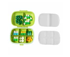 Pill Box Medicine Organizer Dispenser Box Case Travel Tablet Container Holder Green