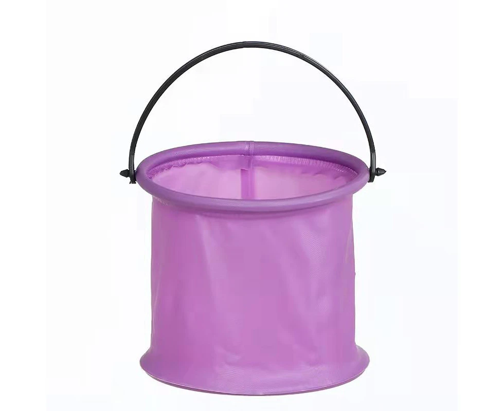 Beach Sand Play Bucket Toy Folding Collapsible Bucket Gardening Tool Outdoor Sand Pool Play Tool Toy Kids Summer Favor purple