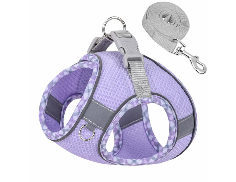 Step in Dog Harness and Leash Set - Summer No Pull Escape Proof Vest Harnesses with Soft Mesh and Reflective Bands, Adjustable Pet Outdoor Harnesses