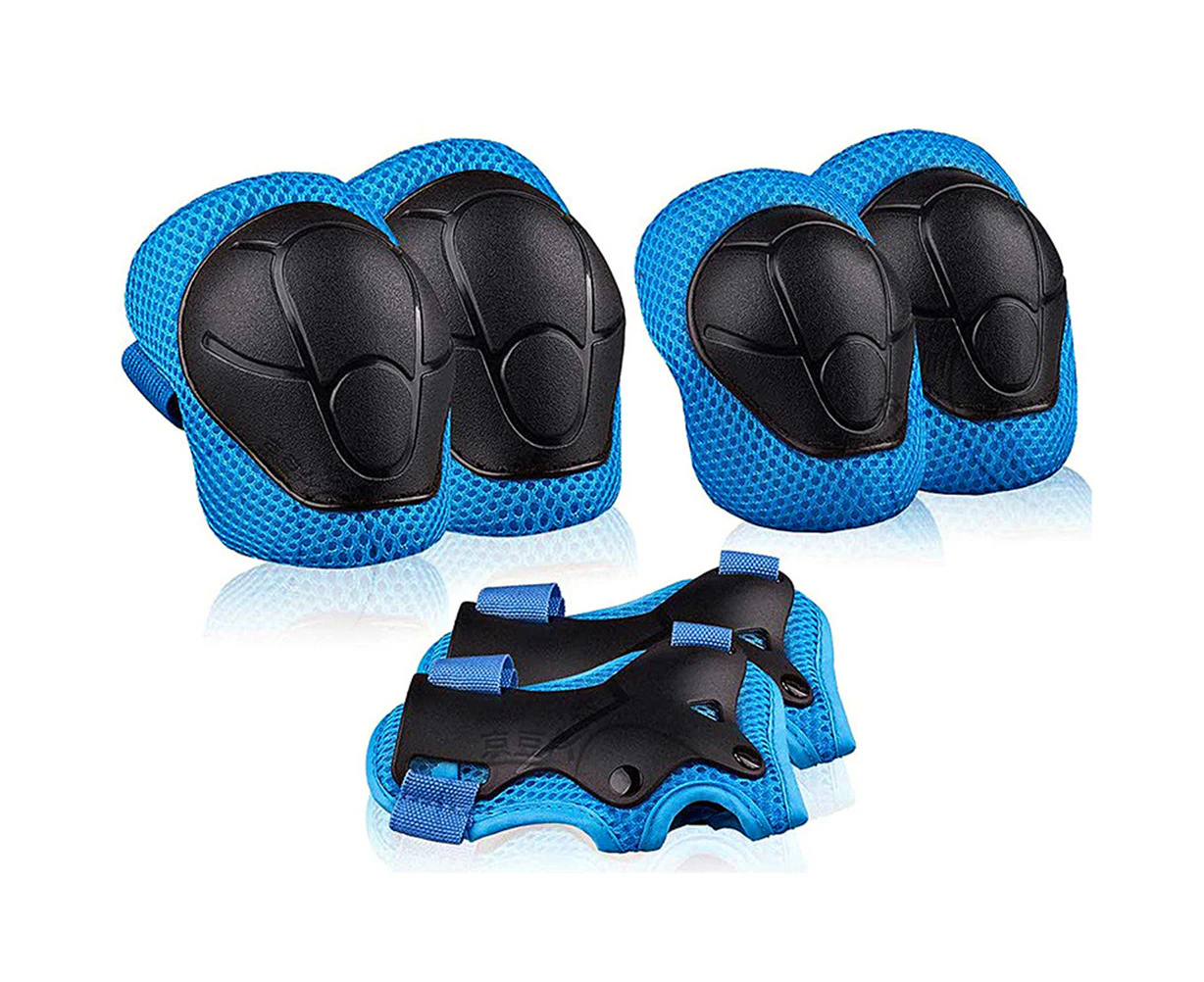 3 In 1 Kids Protective Gear Set Knee Pads Elbow Pads Wrist Guards Adjustable Protective Gear Set For Skateboarding Skating Cycling Bike Scooter