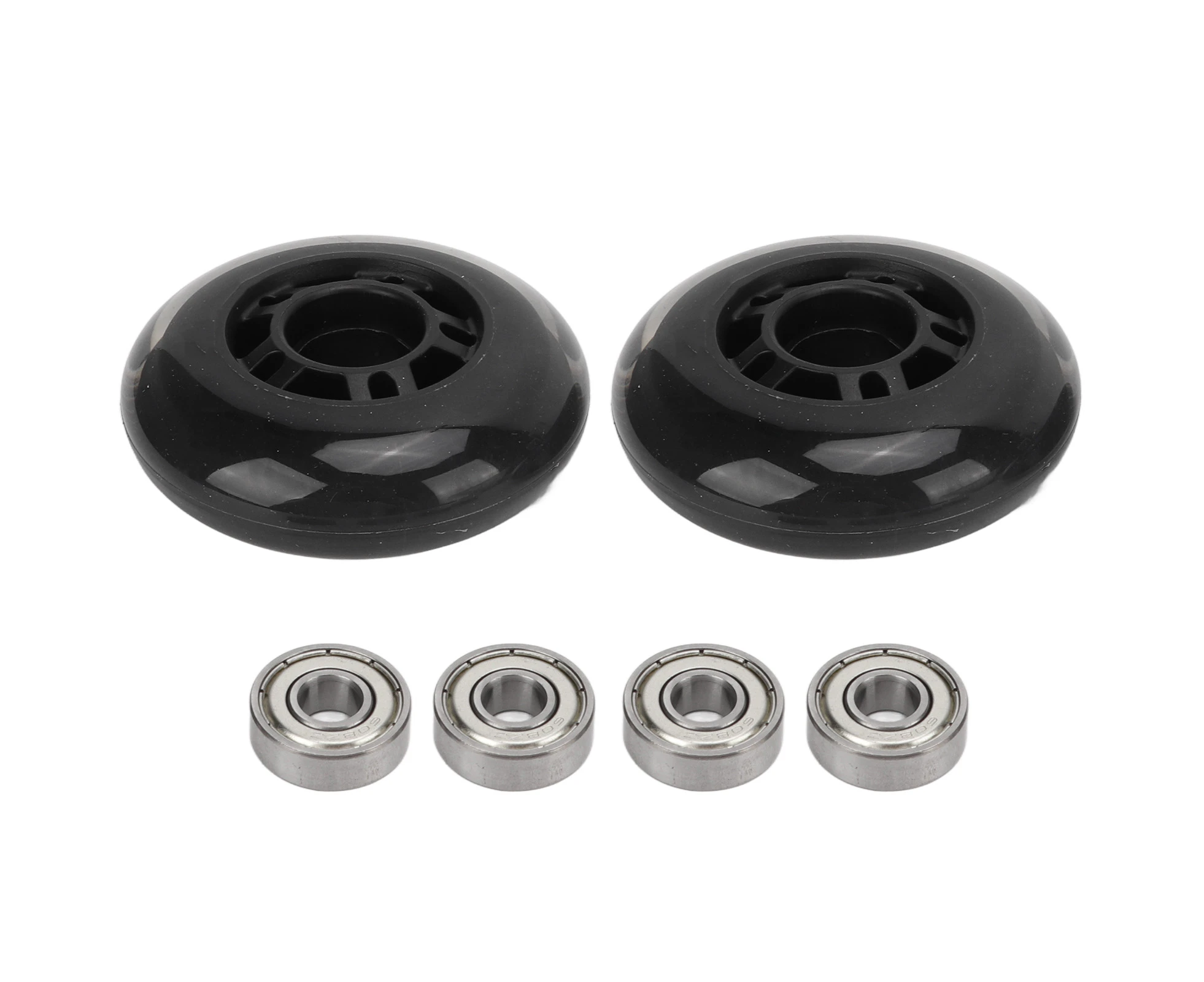 2Pcs Skate Wheels Low Noise 608 Bearing Skates Inline Skating Replacement Wheels With Bearings For Indoor Outdoor Skating