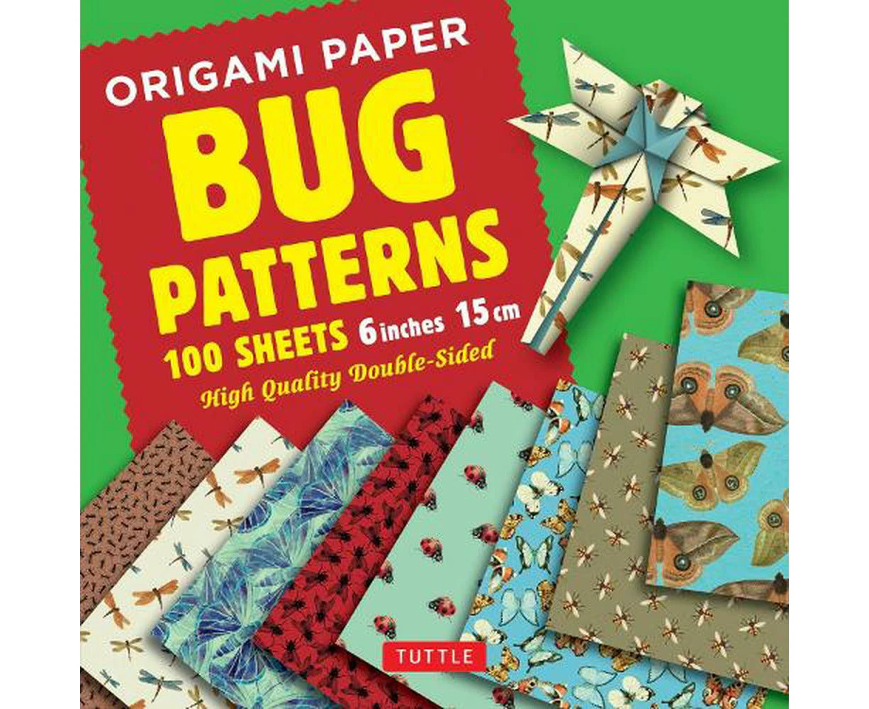 Origami Paper Bug Patterns - 6 inch (15 cm) - 100 Sheets