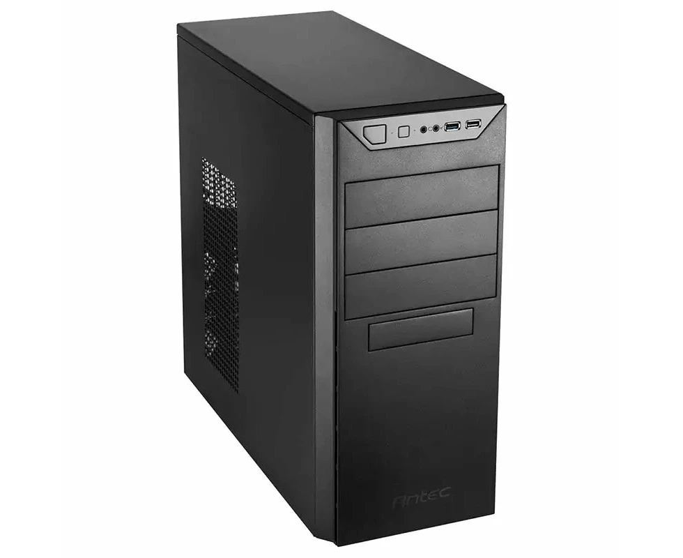 Antec VSK4000B-U3 ATX Case. 2x USB 3.0 Thermally Advanced Builder's Case. 1x 120mm Fan included. 3x 5.25", 1x Ext 3.5", 7x PCI