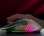 2.4G Wireless Charging RGB Gaming with Mouse 8-button-Black