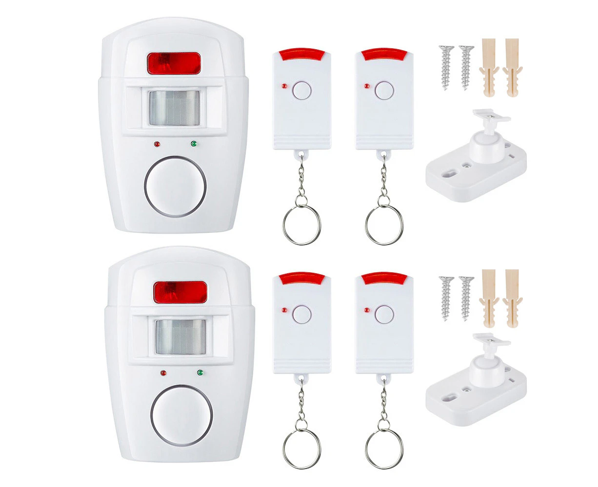 2x Home Alarm System House Shed Motion Sensors Alarm105db Security Wireless PIR Wireless Motion Sensor Alarm PIR Garage Shed Driveway Home Alert