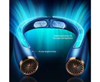 Neck Fan Up & Down Cool Air Portable Air Conditioner with 4000mAh USB Rechargeable Battery 3.5-15 Hours Usage Time Blue