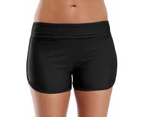 Womens Swim Boardshorts Swimming Shorts-Black1