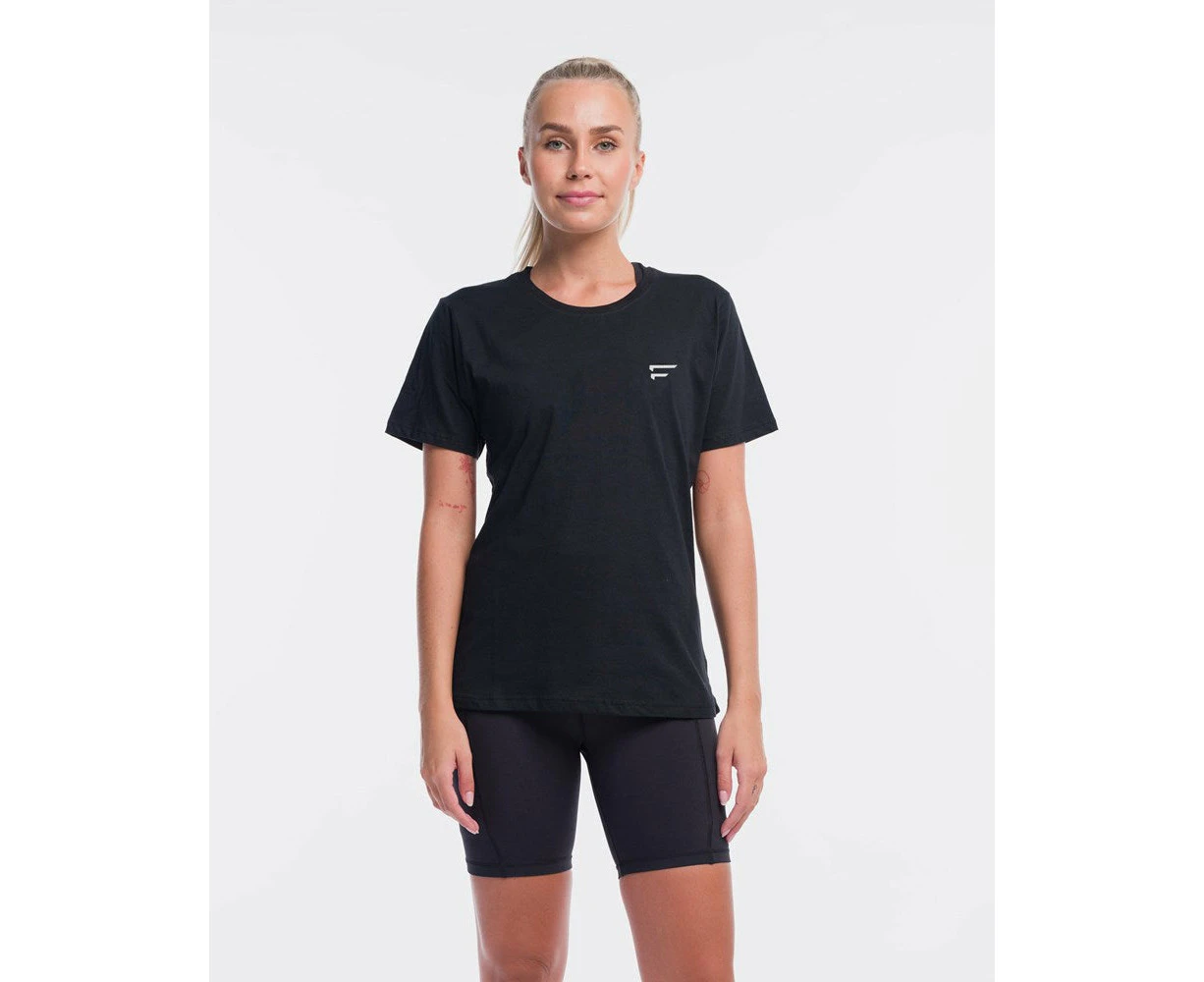 First Division Womens Sports Fashion Sponsor Crest Tee - Black