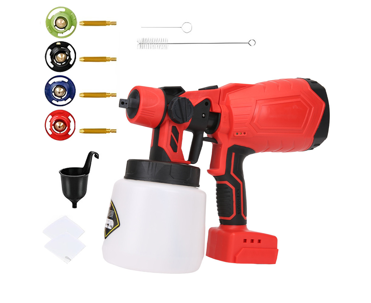 1000ML Cordless High Pressure Paint Spray Gun Sprayer Airless For 18V