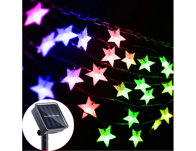 Solar Star String Lights Outdoor Solar Powered String Lights Twinkling Fairy Lights For Garden Lawn Patio Landscape Xmas Holiday Decorations