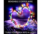 Solar String Lights Outdoor,Copper Wire Solar Twinkle Lights For Garden Tree Yard Party Xmas Decor,Colourful,30 Meters 300 Lights