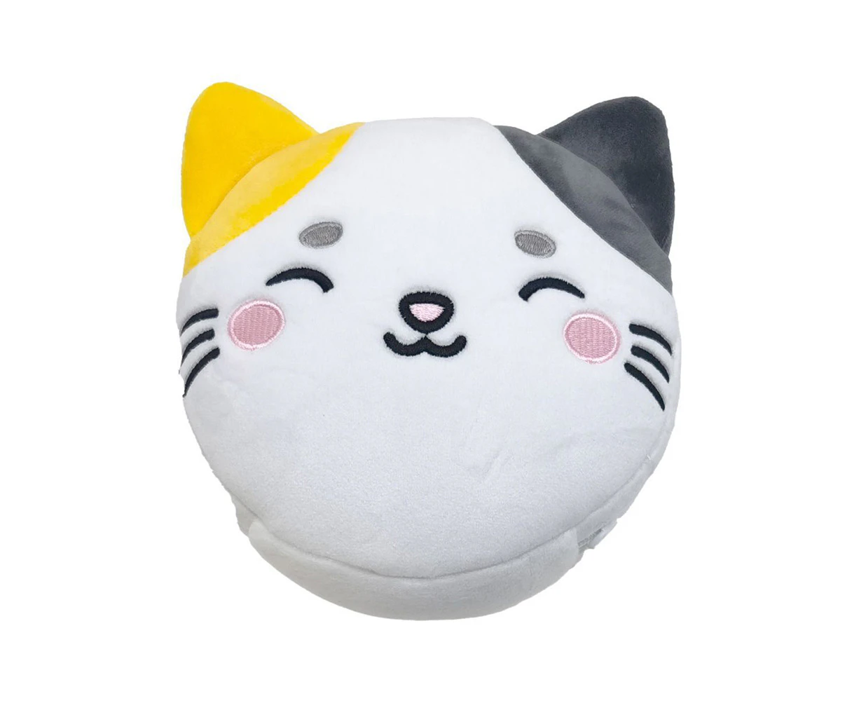 Relaxeazzz 15cm Cat Travel Pillow w/ Eye Mask 6y+ Kids Soft Cushion Plush