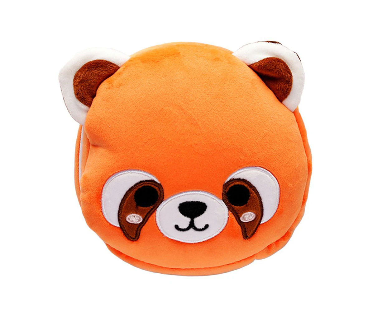 Relaxeazzz 15cm Red Panda Travel Pillow w/Eye Mask 6y+ Kids Cushion Plush