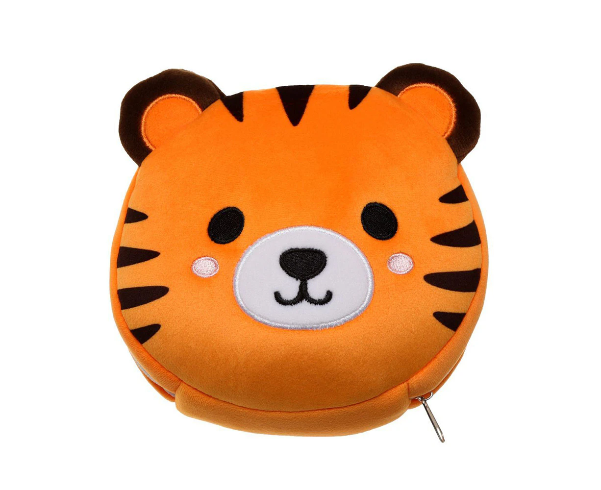 Relaxeazzz 15cm Tiger Travel Pillow w/ Eye Mask 6y+ Kids Cushion Plush