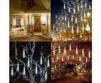 Meteor Lights Shower Lights Waterproof Led Falling Rain Lights 192 Leds 30Cm 8 Tubes Outdoor Christmas Icicle Lights Raindrop Cascade Light For High