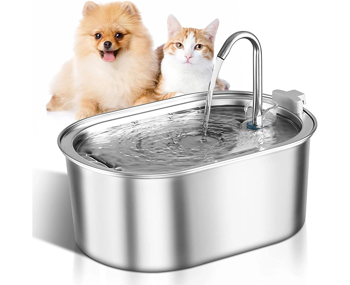 3.2L Automatic Electric Pet Water Fountain Dog Cat Stainless Steel Feeder Bowl Dispenser Dispenser Drinking Filter