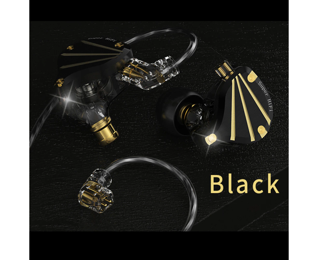 QKZ In-ear Wired Earphones Monitor Headphones Changeable Cable HIFI Professional Level Beryllium-coated Dynamic Unit Headphones Line Control Bass Music Can