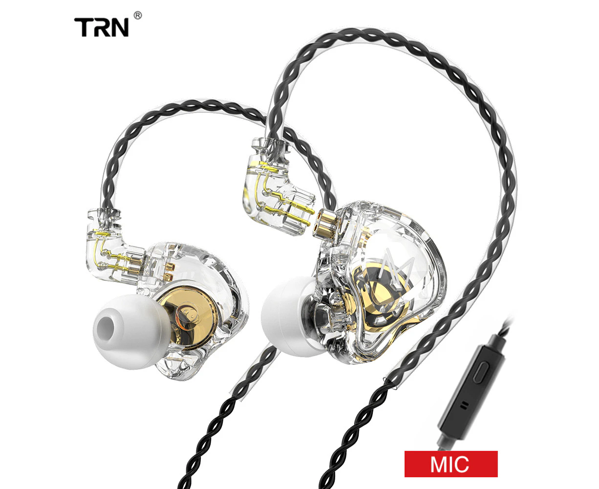 TRN MT1 In-Ear Monitor Headphones High-Clear Sound Earphones with 10mm Dual Magnetic Composite Dynamic Driver Noise Canceling Wired Earbuds