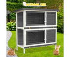 Advwin Rabbit Hutch Chicken Coop Large Run House Cage Wooden Outdoor