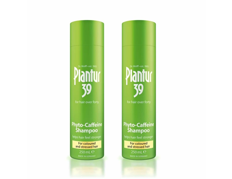 2x Plantur 39 Phyto-Caffeine Shampoo For Coloured & Stressed Hair - Add Volume