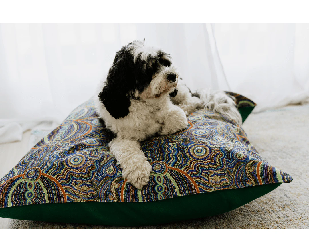 Green Pet Bed | Dog/Cat | Sustainable | Eco | Floor Cushion | Australian Made | Cotton