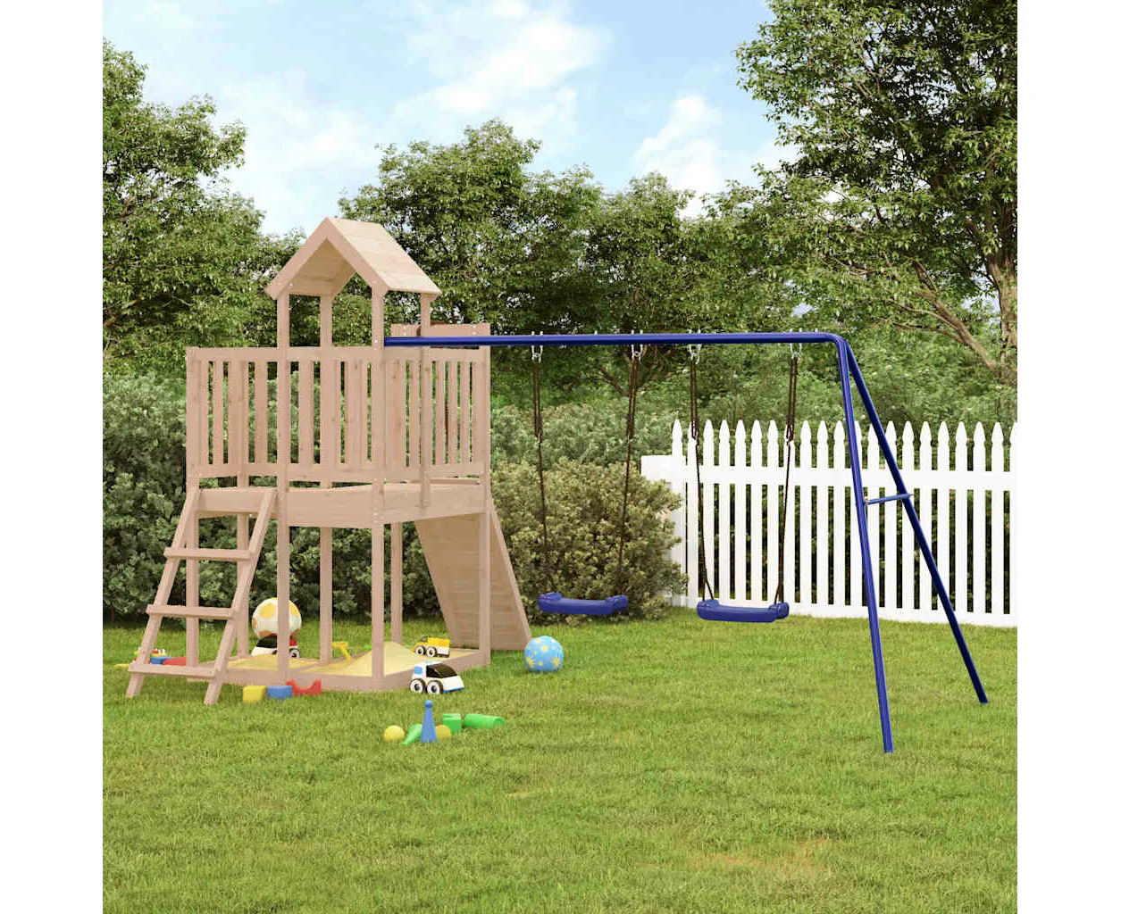 Outdoor Playset Solid Wood Pine