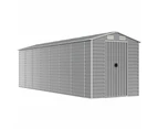 Garden Shed Light Grey 191x640x198 cm Galvanised Steel