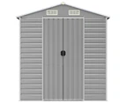 Garden Shed Light Grey 191x215x198 cm Galvanised Steel