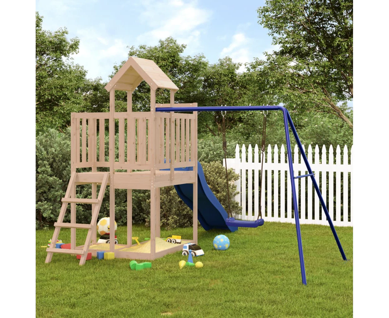 Outdoor Playset Solid Wood Pine