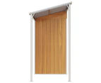 Garden Shed with Extended Roof Light Brown 277x110.5x181 cm Steel