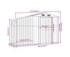 vidaXL Garden Shed Anthracite 277x93x179 cm Galvanised Steel